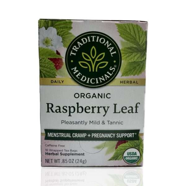 Traditional Medicinals, Organic Raspberry Leaf, Caffeine Free, 16 Wrapped Tea Bags, 0.85 oz (24 g)