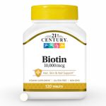 21st CENTURY BIOTIN 10,000 mcg 120 TABLETS