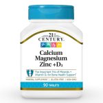 21st CENTURY Calcium Magnessium Zinc +D3 90 TABLETS